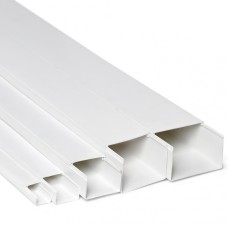 Кабель-канал 100x60x2000, двойной замок, белый (ПожТехКабель)