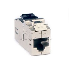 Модуль Keystone RJ45 CAT6 проходной экранированный, серебристый DKC RNK6FESL