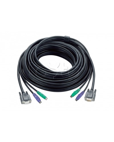 КВМ-кабель с интерфейсами PS/2, VGA (10м) ATEN 2L-1010P/C в Ногинске Видеоусилители, Модуляторы, Делители Pintop.ru