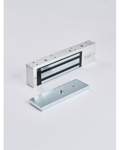 R-Lock RL-EM350-L0S - Электромагнитный замкок, 350кг, DC12/24B, цвет серебристый сатинированный алюминий RAL 7047 в Ногинске Электромагнитные замки Pintop.ru