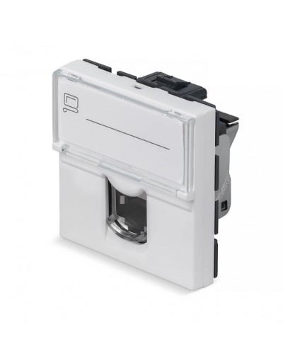 Модуль Keystone Jack RJ-45(8P8C), 180 градусов, категория 6, экранированная Cabeus (KJ-RJ45-Cat.6-SH-180T-FP-L-45) в Ногинске Модули Keystone Pintop.ru