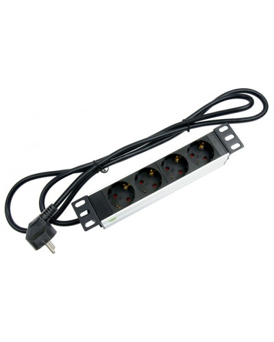 Блок евророзеток для 10 шкафов, горизонтальный, 4 розетки, 16 A Cabeus PDU-4P-2EU в Ногинске Блоки розеток Pintop.ru