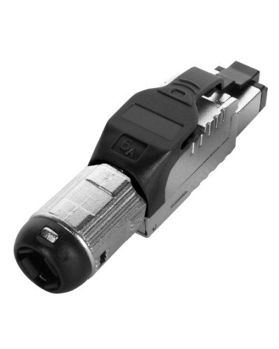 Разъем полевой оконцовки RJ-45 Hyperline (PLUE-8P8C-S-C6A-SH-BK) в Ногинске Патч-корды и пигтейлы Pintop.ru