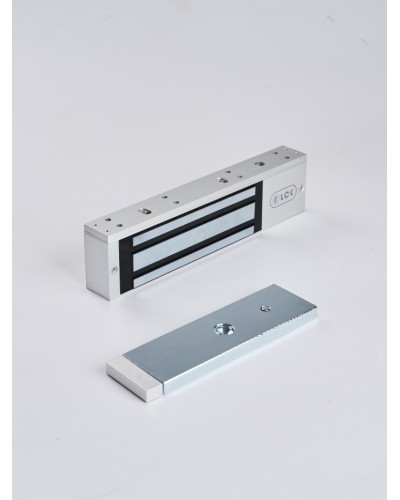 R-Lock RL-EM350-LSS - Электромагнитный замкок, 350кг, DC12/24B, цвет серебристый сатинированный алюминий RAL 7047, два датчика втроены в корпус замка: датчик Холла и магнито-контактный датчик в Ногинске Электромагнитные замки Pintop.ru