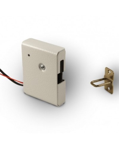 Замок электромеханический с толкателем и датчиком положения двери Promix-SM308.10.1 (белый) в Ногинске Электромеханические замки Pintop.ru