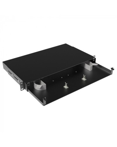Оптическая полка выдвижная, без лицевой панели, неукомплектованная, 1U,черная DKC RNFPE1U24 в Ногинске Кроссы оптические Pintop.ru