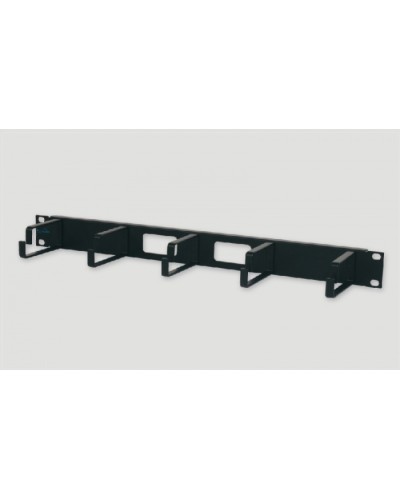 Кабельный органайзер 1U, с металлическими кольцами Eurolan 25B-1U-02BL в Ногинске Кабельные органайзеры Pintop.ru