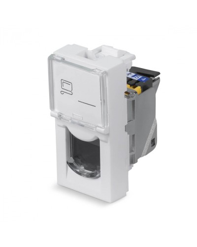 Модуль Keystone Jack RJ-45(8P8C), 180 градусов, категория 6a, экран. Cabeus (KJ-RJ45-Cat.6a-SH-180T-FP-L-22,5) в Ногинске Модули Keystone Pintop.ru