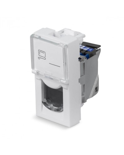 Модуль Keystone Jack RJ-45(8P8C), 180 градусов, категория 6, экранированная Cabeus (KJ-RJ45-Cat.6-SH-180T-FP-L-22,5) в Ногинске Модули Keystone Pintop.ru