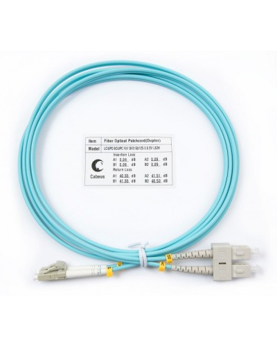 Шнур оптический duplex LC-SC 50/125 mm OM3 1,5м LSZH Cabeus FOP-50-LC-SC-1,5m в Ногинске Патч-корды и пигтейлы Pintop.ru