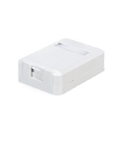 Корпус настенной розетки для установки 1-ой вставки типа Keystone Jack, белый в Ногинске Коммутационные изделия Pintop.ru