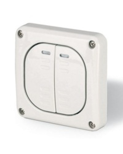 Выключатель однополюсный, двухклавишный DKC DIS1373022 в Ногинске Аксессуары для стоек и шкафов Pintop.ru