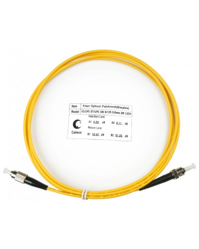 Шнур оптический simplex FC-ST 9/125 sm 2м LSZH Cabeus FOP(s)-9-FC-ST-2m в Ногинске Патч-корды оптические Pintop.ru