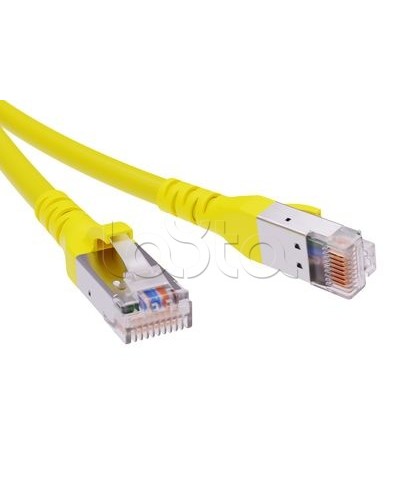 Патч-корд экранированный CAT6A SF/UTP 4х2, LSZH, желтый, 0.5м DKC RN6ASF4505YL в Ногинске Патчкорды (медные) Pintop.ru