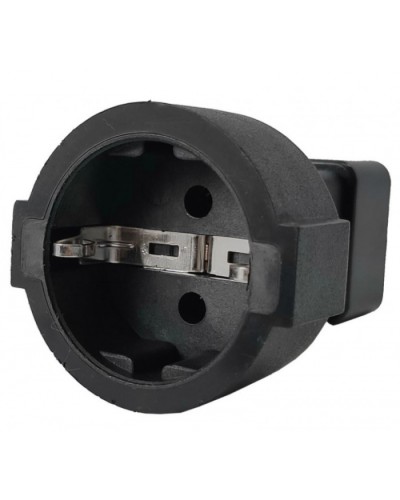 Адаптер переходной, розетка Schuko - вилка C20, 220В, 16А, черный LANMASTER (LAN-PPS/20-BK) в Ногинске Проходные адаптеры и розетки оптические Pintop.ru