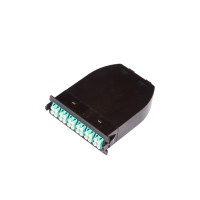 MPO кассета OS2, 24xLC, тип B, низкие потери, черная LANMASTER LAN-MCSB-2M-24LC/OS2