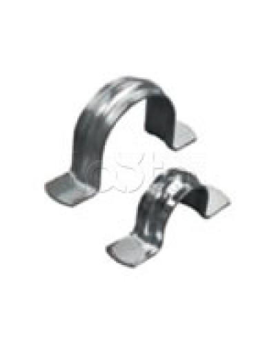 Скоба оцинкованная двухлапковая без монтажного отверстия, для трубы D40мм (1уп = 50шт) Экопласт (43641) в Ногинске Держатели, клипсы, скобы Pintop.ru