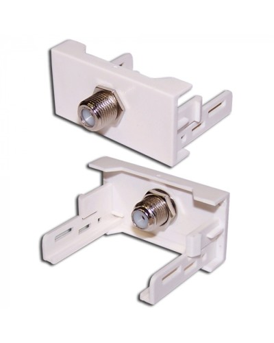 Вставка Mosaic 22.5x45 с RF-адаптером F-81, белая LANMASTER (LAN-WA-LP-RF-WH) в Ногинске Коннекторы и разъемы Pintop.ru