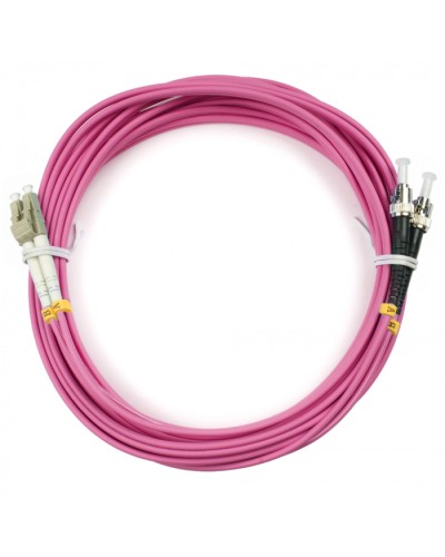 Шнур оптический duplex LC-ST 50/125 mm OM4 5м LSZH Cabeus FOP-50-OM4-LC-ST-5m в Ногинске Патч-корды оптические Pintop.ru