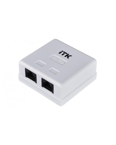Розетка RJ-45 кат.5е 2-порта ITK CS2-1C5EU-22 в Ногинске Розетки компьютерные и телефонные Pintop.ru
