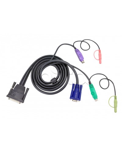 КВМ-кабель с интерфейсами передачи звука, PS/2, VGA (5м) ATEN 2L-1705P в Ногинске Видеоусилители, Модуляторы, Делители Pintop.ru