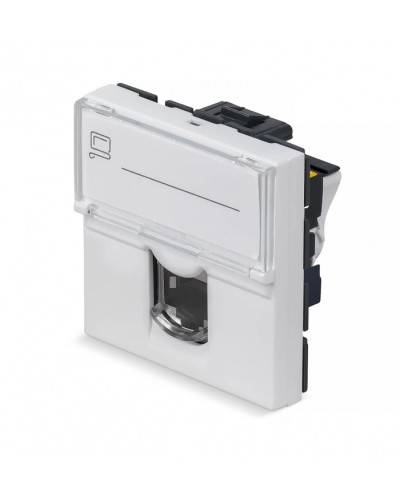 Модуль Keystone Jack RJ-45(8P8C), 180 градусов, категория 6a Cabeus (KJ-RJ45-Cat.6a-180T-FP-L-45) в Ногинске Модули Keystone Pintop.ru