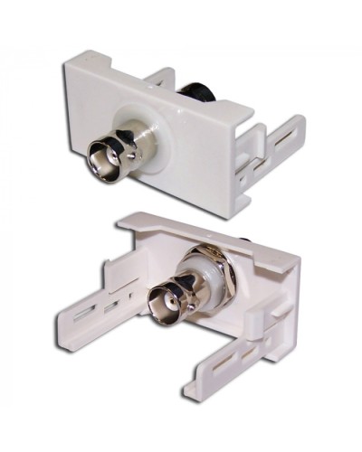 Вставка Mosaic 22.5x45 с BNC-адаптером BC-009, белая LANMASTER (LAN-WA-LP-BNC-WH) в Ногинске Коннекторы и разъемы Pintop.ru