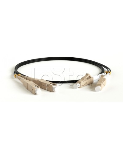 Патч-корд волоконно-оптический Hyperline FC-D2-50-LC/PR-SC/PR-H-3M-LSZH-BK в Ногинске Патч-корды оптические Pintop.ru