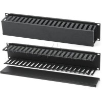 Организатор кабельный с крышкой, 19" Hyperline (CM-2U-PL-COV)