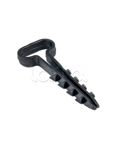 Дюбель-хомут (6х14 мм) для плоского кабеля черный (50 шт.) EKF PROxima (plc-cd-6x14b) в Ногинске Крепеж: Дюбели, шурупы, саморезы Pintop.ru