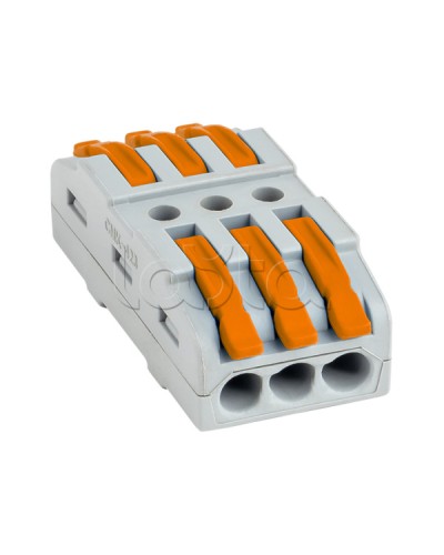 Строительно-монтажная клемма СМК 222-423 проходная 3 полюса 0,08-4мм2 (25шт.) EKF PROxima (plc-smk-423) в Ногинске Клеммные колодки Pintop.ru