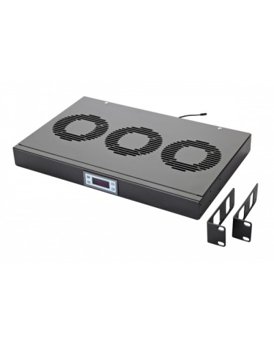 Панель вентиляционная с 3 вентиляторами, с контроллером Eurolan 60A-91-10-30BL в Ногинске Вентиляторные модули Pintop.ru