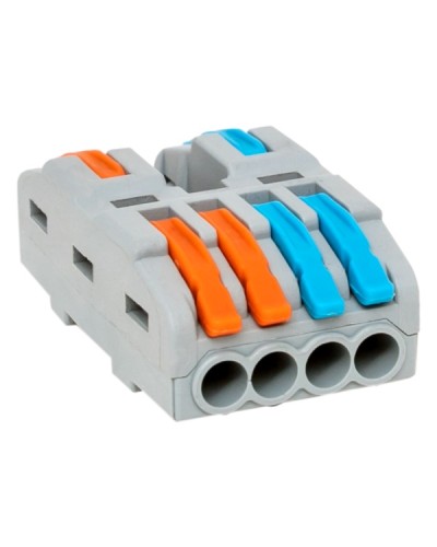 Строительно-монтажная клемма СМК 222-424 разветвительная 4 выхода 0,08-4 мм2 EKF (plc-smk-422-4) - Строительно-монтажная клемма СМК 222-424 разветвительная 4 выхода 0,08-4 мм2 EKF в Ногинске Клеммные колодки Pintop.ru