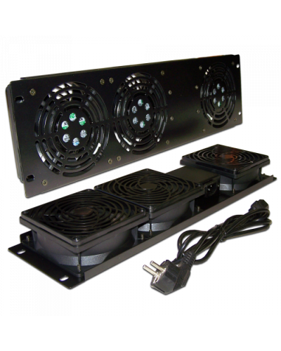 Блок 3-х вентиляторов 19 вертикальный, без термостата, 3U TWT (TWT-CB-FANV3-RACK) в Ногинске Вентиляторные модули Pintop.ru