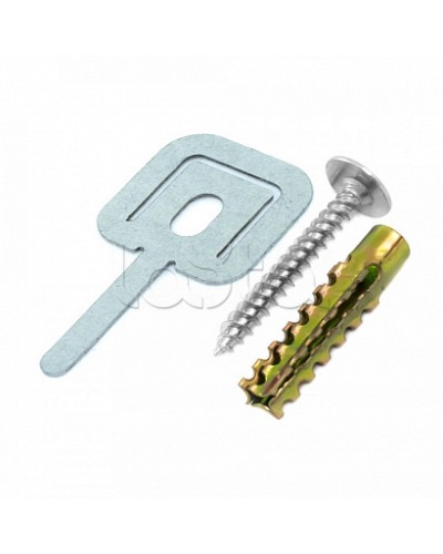 Комплекты для крепления ОКЛ с использованием самореза, дюбеля и хомута FR ПР-25 (100 шт) Промрукав (PR08.5200) в Ногинске Огнестойкие кабельные линии Pintop.ru