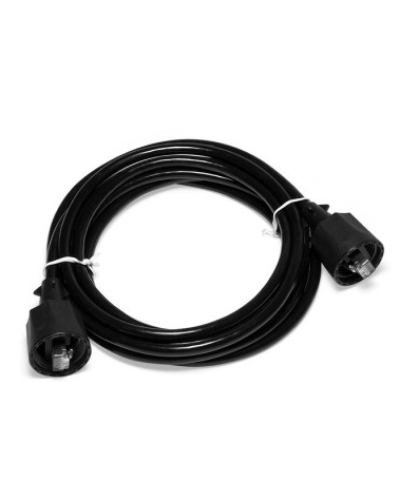 Патч-корд индустриальный RJ45 - RJ45, 4 пары, FTP, категория 5е, 2 м, черный LANMASTER LAN-S45-45-2.0-WP в Ногинске Патчкорды (медные) Pintop.ru