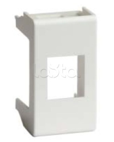 Адаптер для информационных разъемов REICHLE - DE-MASSARI, «Viva», 1 мод., белый DKC 45009 в Ногинске Аксессуары для стоек и шкафов Pintop.ru