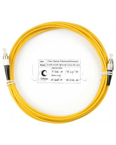 Шнур оптический simplex FC-FC 9/125 sm 7м LSZH Cabeus FOP(s)-9-FC-FC-7m в Ногинске Патч-корды оптические Pintop.ru