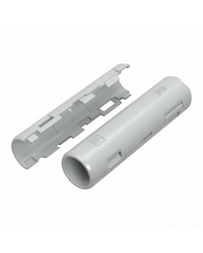 Муфта разборная d16 мм атмосферостойкая серая (100шт/1200шт уп/кор) Промрукав (PR13.0409) в Ногинске Повороты, муфты, тройники Pintop.ru