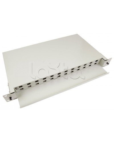 Бокс оптический 19, 1U на 24 SC/2xLC порта Cabeus ODF-19-24-SC в Ногинске Кросс оптический Pintop.ru