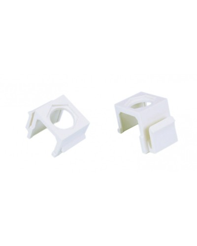 Вставка формата Keystone Jack для коаксиальных разъемов, ROHS, белая Hyperline (KJ1-COAX-WH) в Ногинске Кроссы оптические Pintop.ru