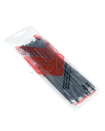 Хомут P6.6 стандартный (ч), 3.6x150 (50шт) FlexLock PROxima EKF (plc-fl-ctsb-3.6x150-r) в Ногинске Стяжки-хомуты Pintop.ru