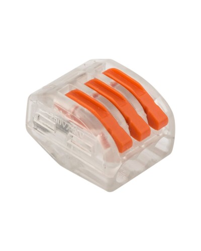 Универсальная многоразовая 3-проводная клемма (50шт/уп) REXANT (07-5253-1) в Ногинске Клеммные колодки Pintop.ru