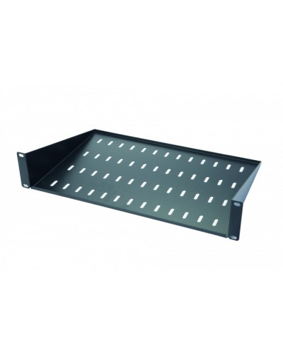 Полка консольная 2U, до 15 кг, глубина 400 мм Eurolan 60A-02-40-11BL в Ногинске Полки для шкафов и стоек Pintop.ru