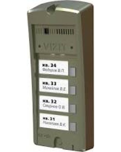 Панель вызова Vizit БВД-306FCP-4 в Ногинске Многоабонентные устройства Pintop.ru