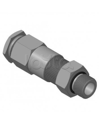 Кабельный ввод для бронированного кабеля с двойным уплотнением резьбой G1/2, внешним диаметром кабеля D=14-18 мм и проходным диаметром кабеля d=8-12 мм Спектрон КВБ-18/12-2У-М-G1/2 в Ногинске Аксессуары для кабель-канала Pintop.ru