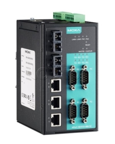 Сервер 4-портовый RS-232/422/485 в Ethernet Moxa NPort S8455I-SS-SC в Ногинске Дополнительное оборудование для ОПС Pintop.ru