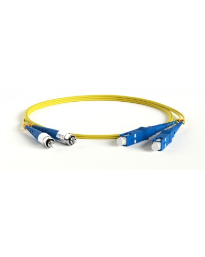 Патч-корд волоконно-оптический Hyperline FC-D2-9-FC/UR-SC/UR-H-3M-LSZH-YL в Ногинске Патч-корды оптические Pintop.ru