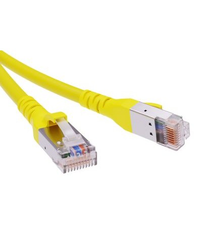 Патч-корд экранированный CAT6A SF/UTP 4х2, LSZH, желтый, 1.5м DKC RN6ASF4515YL в Ногинске Патчкорды (медные) Pintop.ru