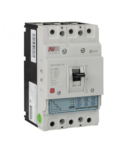 Автоматический выключатель AV POWER-1/3 160А 100kA ETU2.0 EKF AVERES (mccb-13-160H-2.0-av) в Ногинске Электротехническое оборудование Pintop.ru